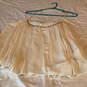 Zara Cream Top with Beaded Accents
